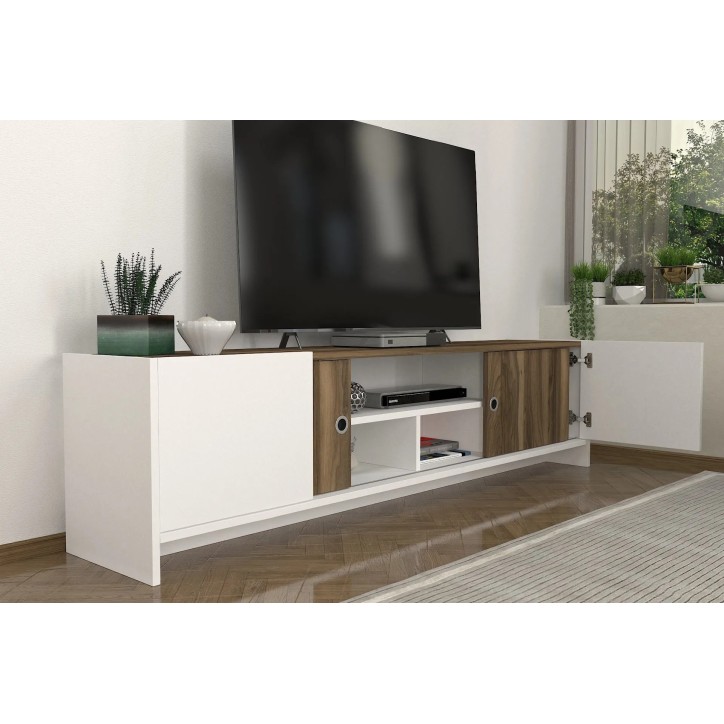 Mueble TV Bonnel Blanco Nogal