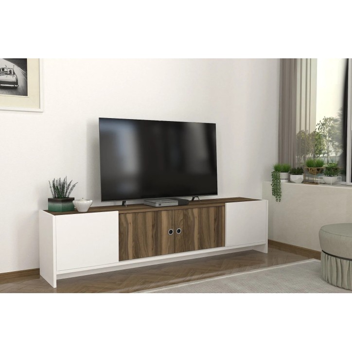 Mueble TV Bonnel Blanco Nogal