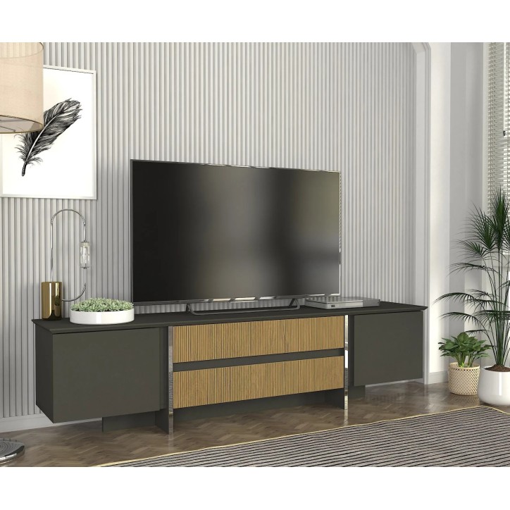 Mueble TV Poem Antracita Nogal