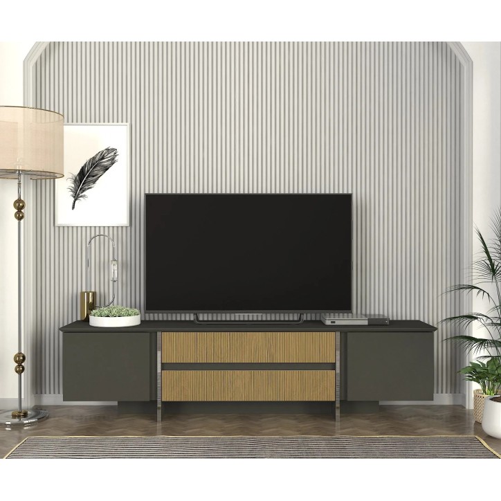 Mueble TV Poem Antracita Nogal