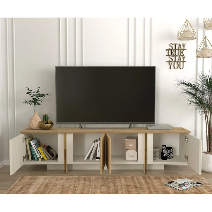 Mueble TV Sion Crema Nogal