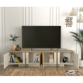 Mueble TV Sion Crema Nogal - 804TRH4909