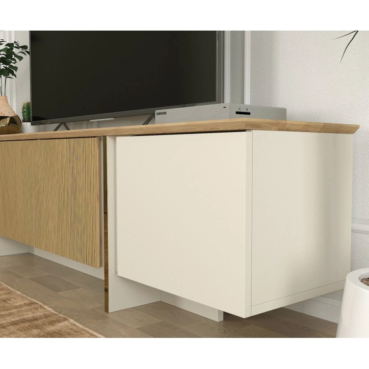 Mueble TV Sion Crema Nogal