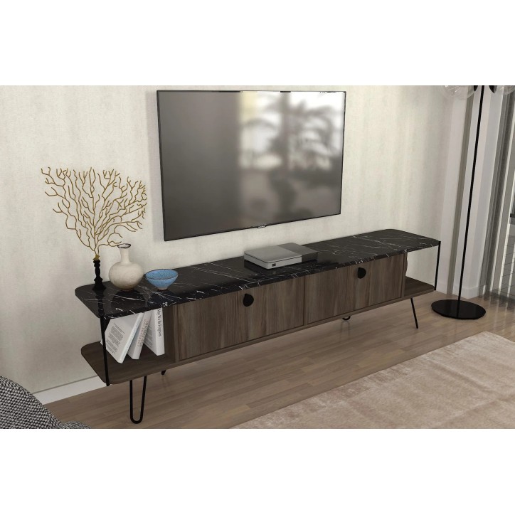 Mueble TV Zoey Mármol Marrón