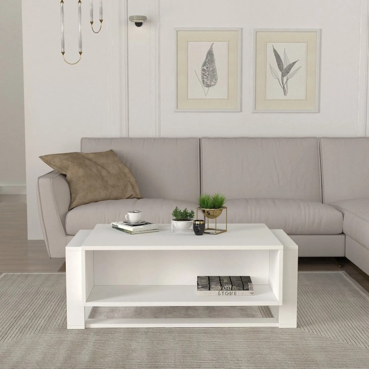 Mesa de centro Bianco Blanco Oro