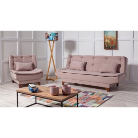 Set sofá cama sillón Kelebek TKM08 0900 Piedra - 867UNQ1616