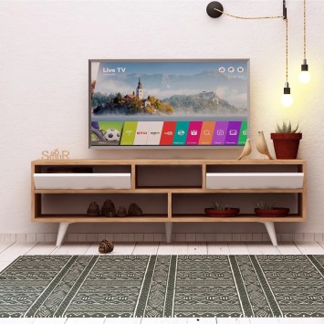 Mueble TV Glasgow Roble Blanco - 811MDD3001