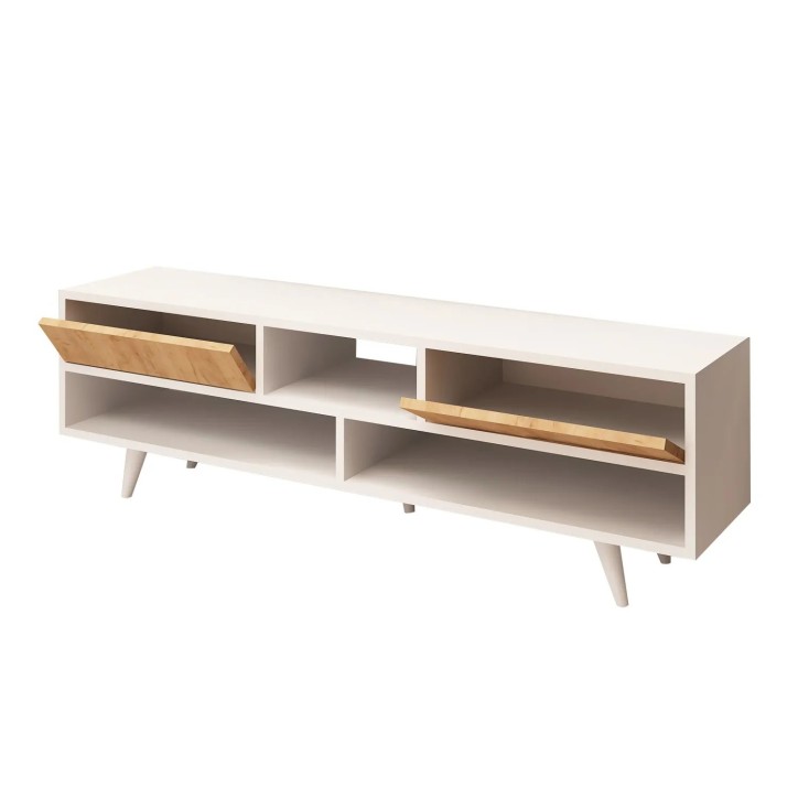 Mueble TV Angola Roble Blanco