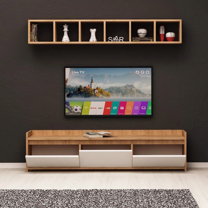 Mueble TV Liçi Roble Blanco