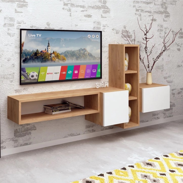 Mueble TV Kumkuat Roble Blanco