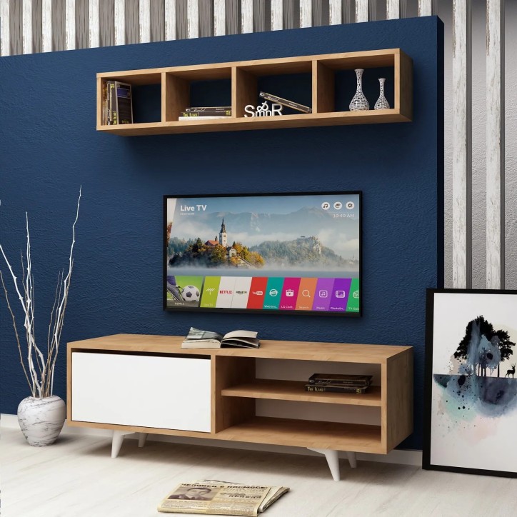 Mueble TV Duku Roble Blanco