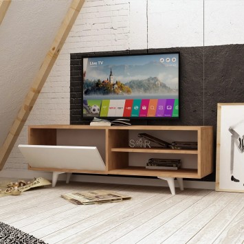 Mueble TV Maku Roble Blanco - 811MDD3007