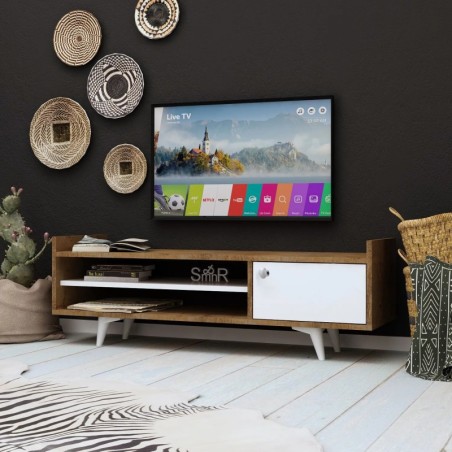 Mueble TV Ticaba Roble Blanco