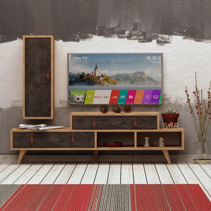 Mueble TV Joseph Roble Gris oscuro