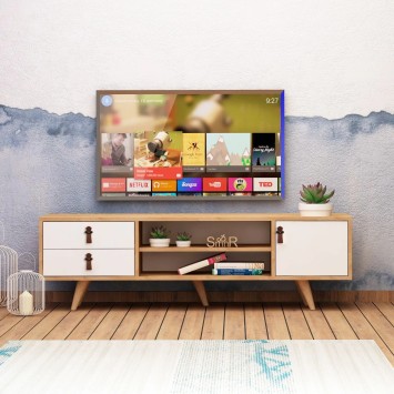 Mueble TV Lara Roble Blanco - 811MDD3012