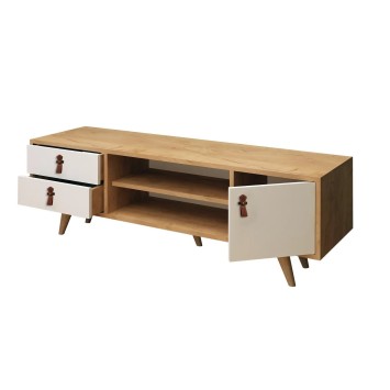 Mueble TV Lara Roble Blanco - 811MDD3012