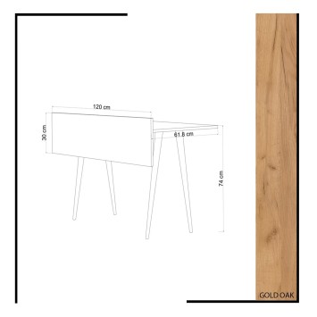 Escritorio de estudio Imma Roble - 811MDD3808