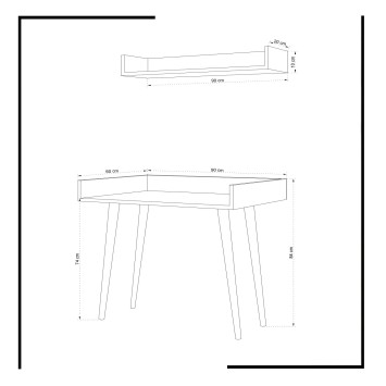 Escritorio de estudio Harmony Roble - 811MDD3813