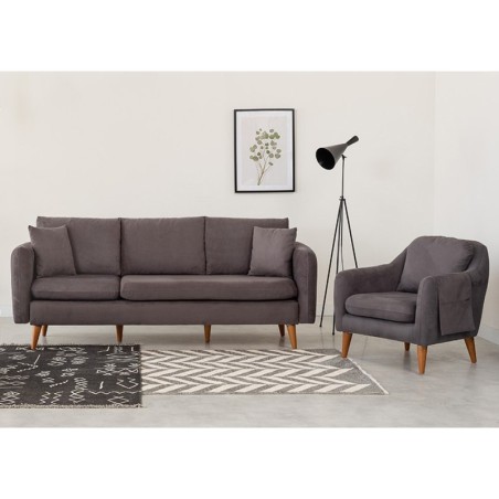 Set sofá sillón Sofia TKM01-1501 Antracita