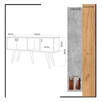 Consola Plamen Roble Blanco - 811MDD3910