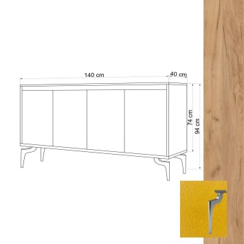 Aparador UTAH Roble Amarillo - 811MDD4119