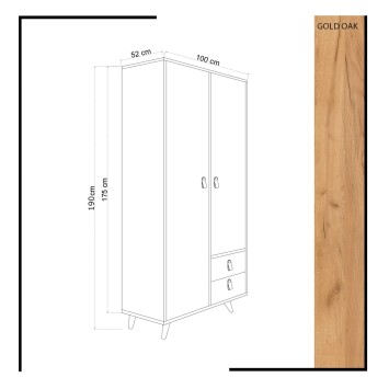 Armario Musso Roble Blanco - 811MDD4904