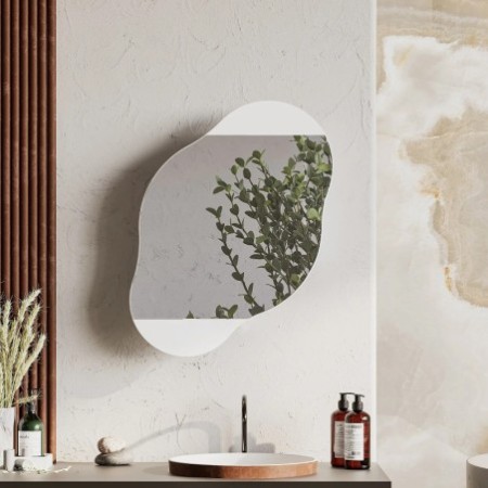 Mueble de baño Cloud Storage espejo Blanco