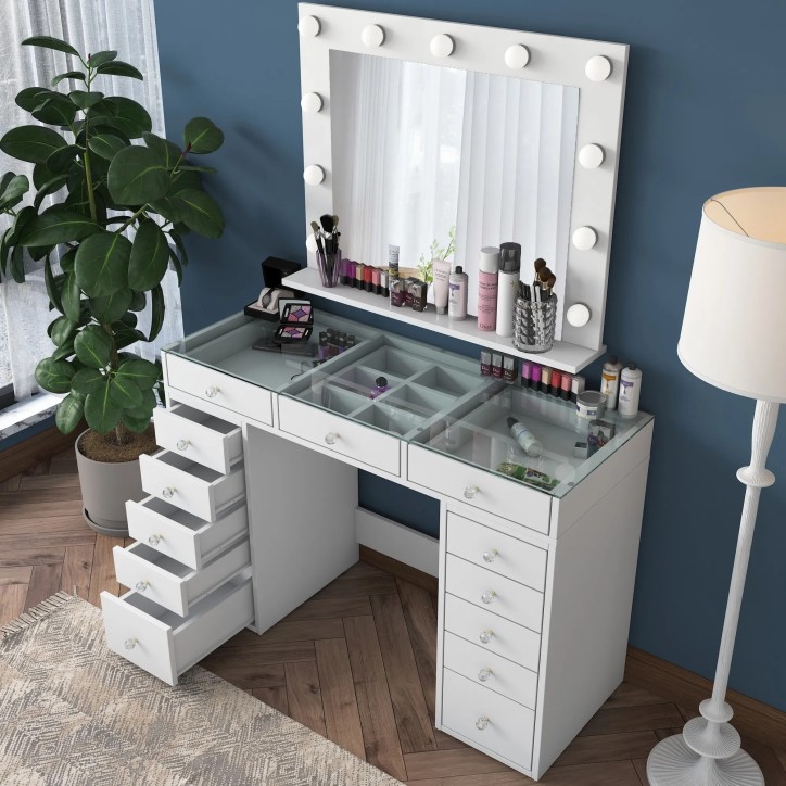 Mesa de maquillaje BJ118 2789 Blanco