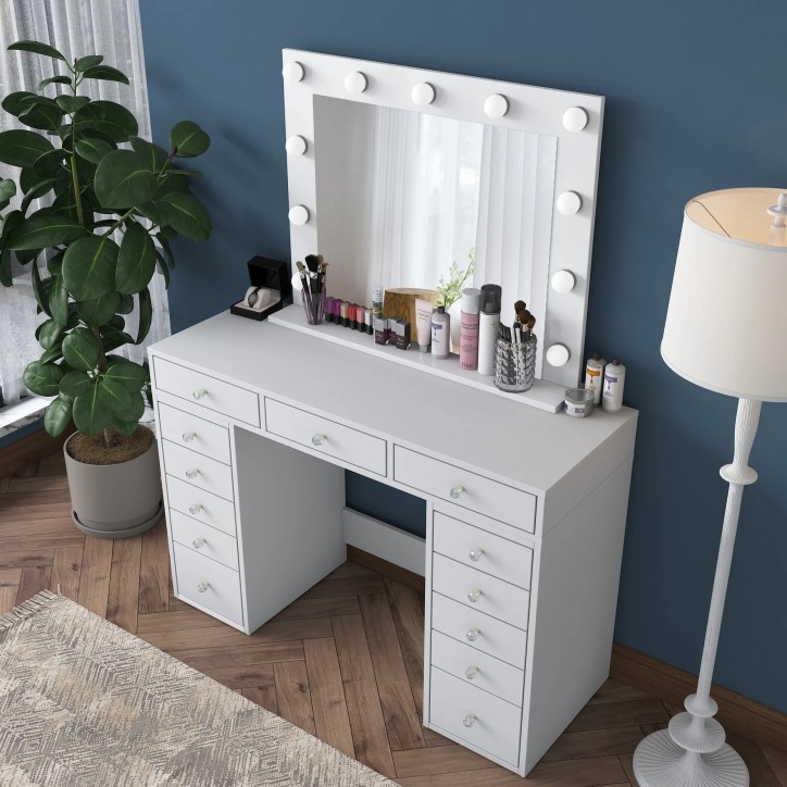 Mesa de maquillaje BJ119 2895 Blanco