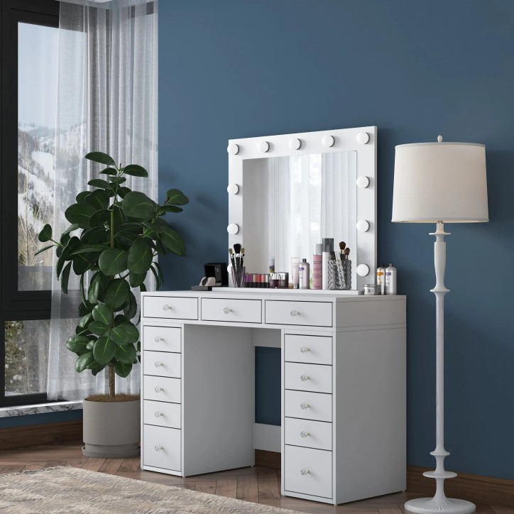 Mesa de maquillaje BJ119 2895 Blanco