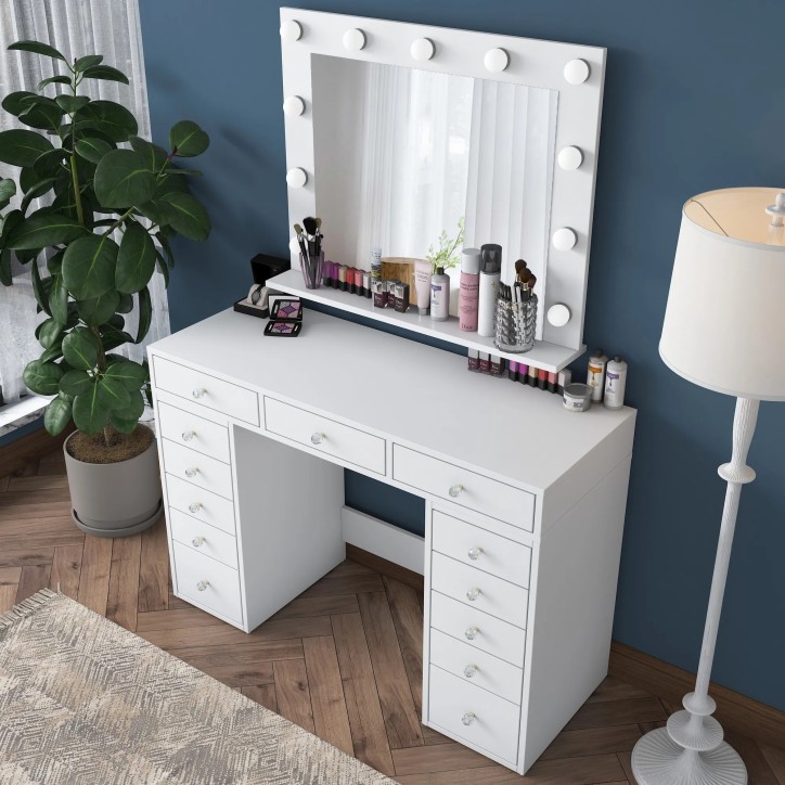 Mesa de maquillaje BJ119 2895 Blanco