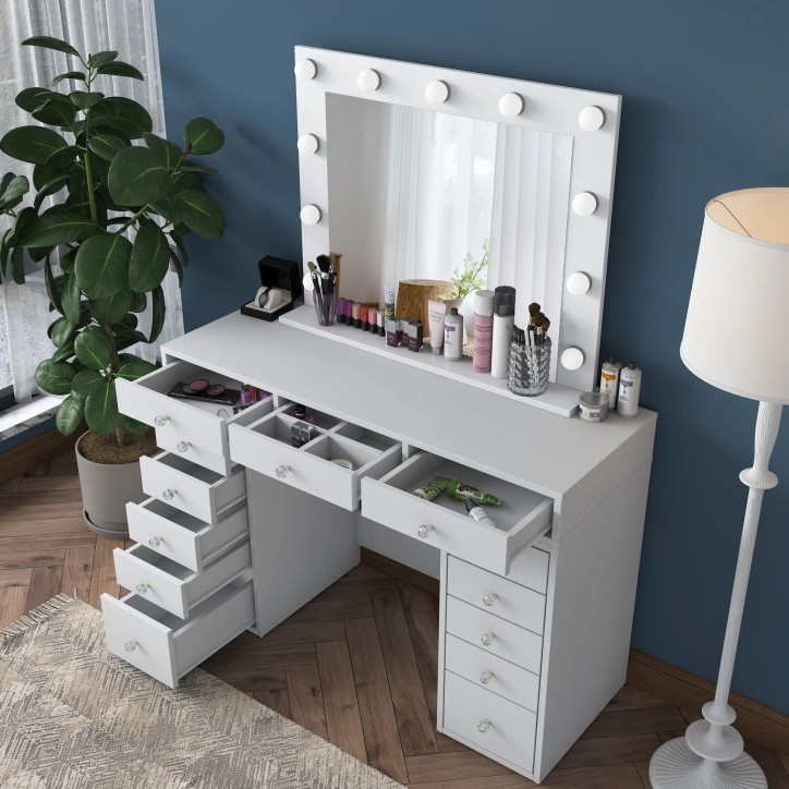 Mesa de maquillaje BJ119 2895 Blanco