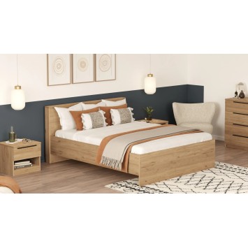 Cama doble Ll2-S Nogal - 956LCS3134