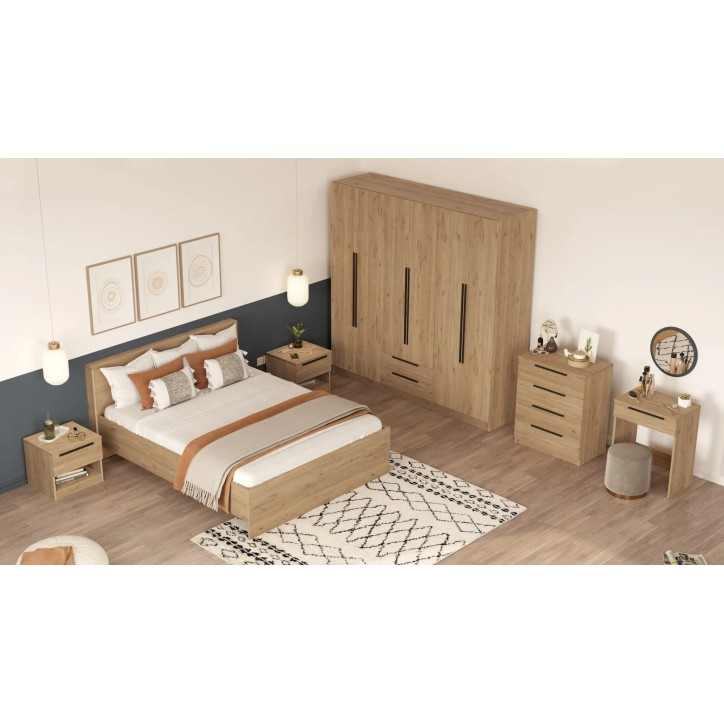 Conjunto de muebles de dormitorio Ll9-S Nogal