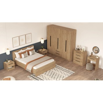 Conjunto de muebles de dormitorio Ll9-S Nogal - 956LCS3141