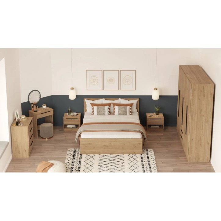 Conjunto de muebles de dormitorio Ll9-S Nogal