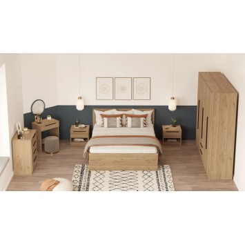 Conjunto de muebles de dormitorio Ll9-S Nogal - 956LCS3141