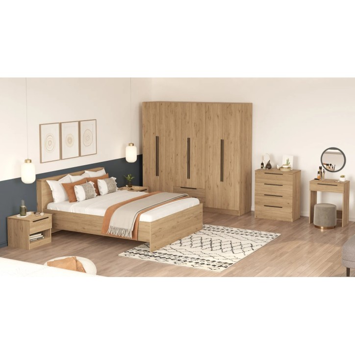 Conjunto de muebles de dormitorio Ll9-S Nogal