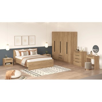 Conjunto de muebles de dormitorio Ll9-S Nogal - 956LCS3141