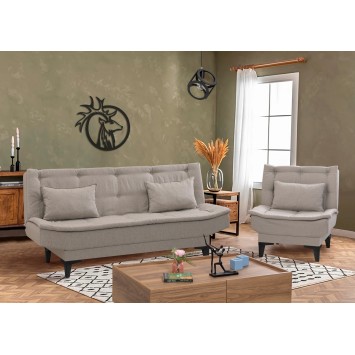 Set sofá cama sillón Santo S 1070 Crema - 867UNQ1696