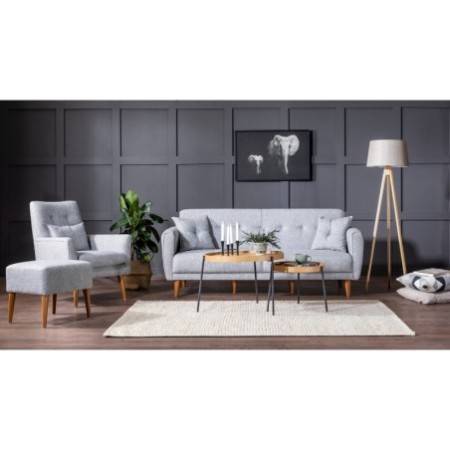 Set sofá cama sillón Aria TKM03-1008 Gris - 867UNQ1588