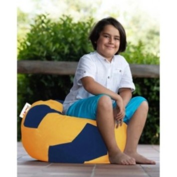 Puf de jardín Football Kids Amarillo Azul Oscuro 8683743039012