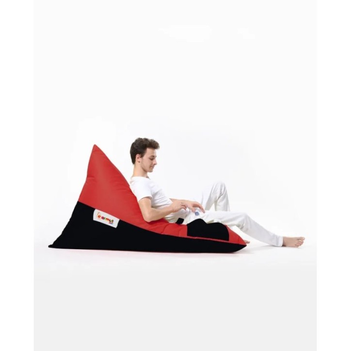 Puf de jardín Pyramid Large Double Color Bed Rojo Negro