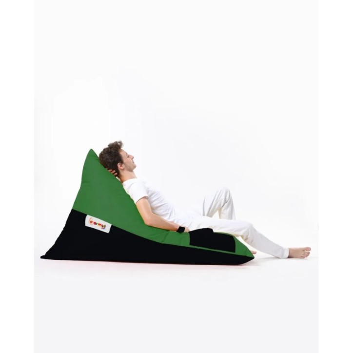 Puf de jardín Pyramid Large Double Color Bed Verde Negro