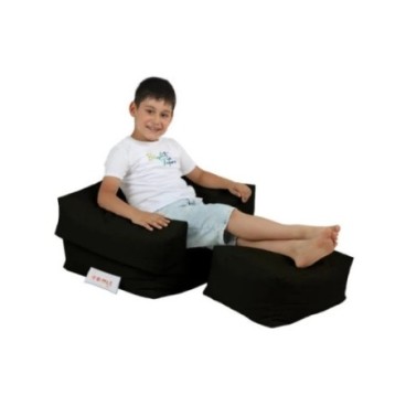 Puf de jardín Kids Single Seatfe Negro