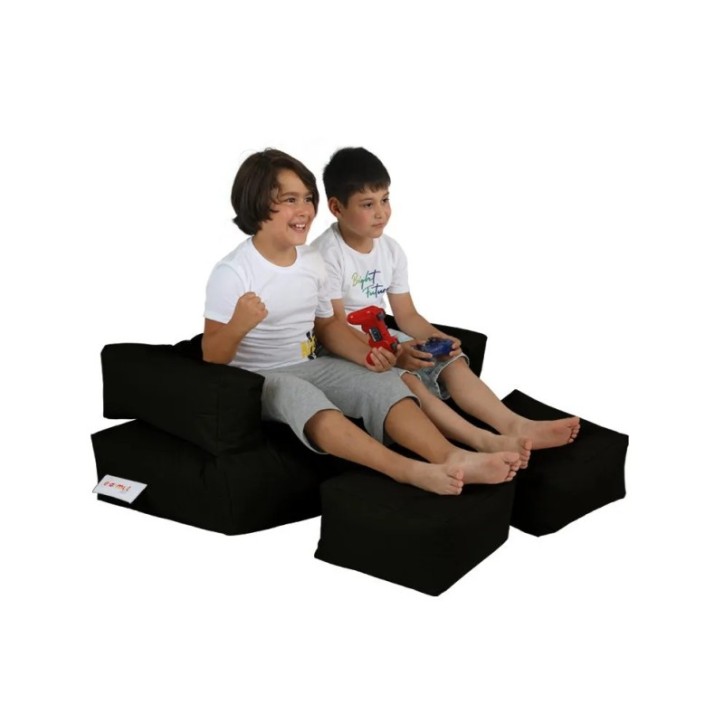 Puf de jardín Kids Double Seat Negro