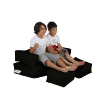 Puf de jardín Kids Double Seat Negro 8683743039876