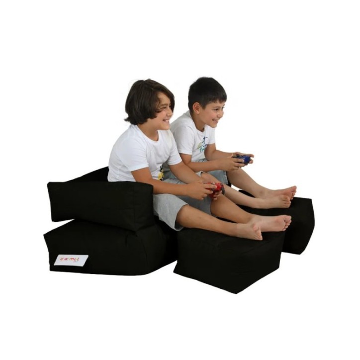 Puf de jardín Kids Double Seat Negro