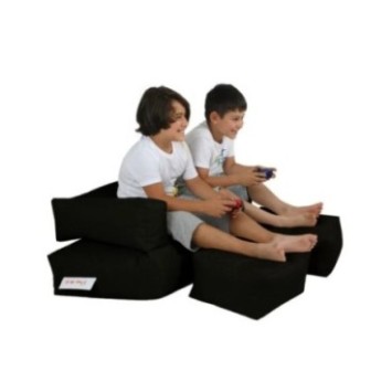 Puf de jardín Kids Double Seat Negro 8683743039876