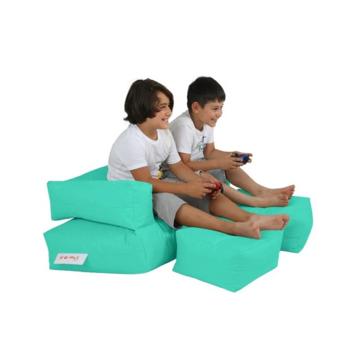 Puf de jardín Kids Double Seat Turquesa